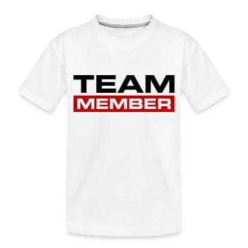 Team Member - Kids' Premium Organic T-Shirt - white - Front
