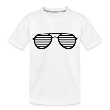 lunettes de soleil - T-shirt bio Premium Enfant - blanc - Devant