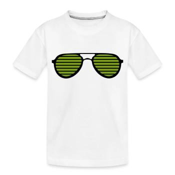 sonnenbrille - Kinder Premium Bio T-Shirt - Weiß - Vorne