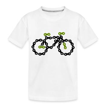 bike - Kinder Premium Bio T-Shirt - Weiß - Vorne