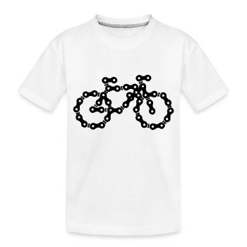 bike - Kinder Premium Bio T-Shirt - Weiß - Vorne