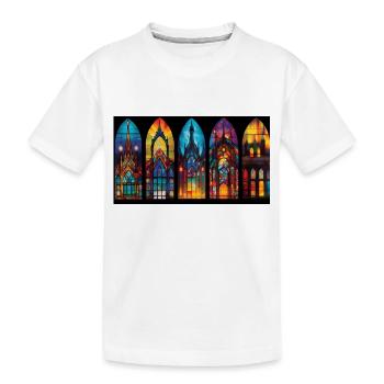 Église gothique d’Izup2U - T-shirt bio Premium Enfant - blanc - Devant