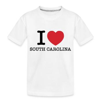 J’aime la Caroline du Sud | J’aime la Caroline du Sud - T-shirt bio Premium Enfant - blanc - Devant