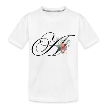 Brief an Blumen - Kinder Premium Bio T-Shirt - Weiß - Vorne