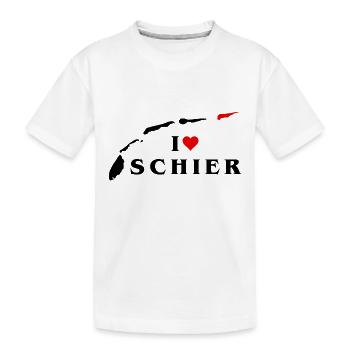 Ich liebe Schier - Kinder Premium Bio T-Shirt - Weiß - Vorne