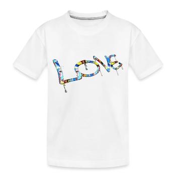 Graffiti-Stil Splash Hip-Hop-Farben Maler Liebe - Kinder Premium Bio T-Shirt - Weiß - Vorne