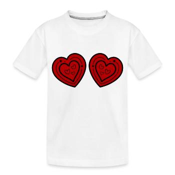 Symbole du cœur Amour - T-shirt bio Premium Enfant - blanc - Devant