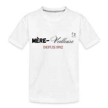 Mère veilleuse depuis 1992 - T-shirt bio Premium Enfant - blanc - Devant