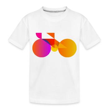 Rennrad Anatomie geometrischer Stil. - Kinder Premium Bio T-Shirt - Weiß - Vorne