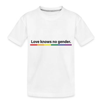 L’amour ne connaît pas de genre - T-shirt bio Premium Enfant - blanc - Devant