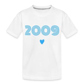 Né en 2009 garçon - T-shirt bio Premium Enfant - blanc - Devant