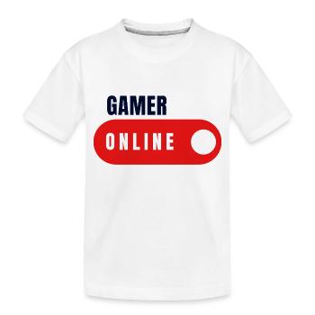 Gamer Online - Kinder Premium Bio T-Shirt - Weiß - Vorne
