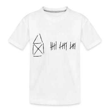 striche haus - Kinder Premium Bio T-Shirt - Weiß - Vorne