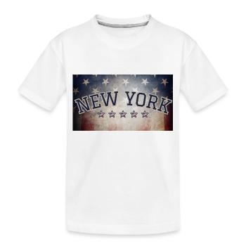 New York Flag Patriots Edition - Kinder Premium Bio T-Shirt - Weiß - Vorne