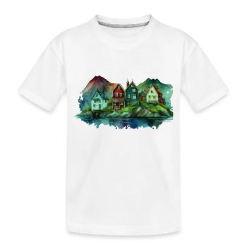 Schweden Schweden Schweden Skandinavien Reisekunst Kunst - Kinder Premium Bio T-Shirt - Weiß - Vorne