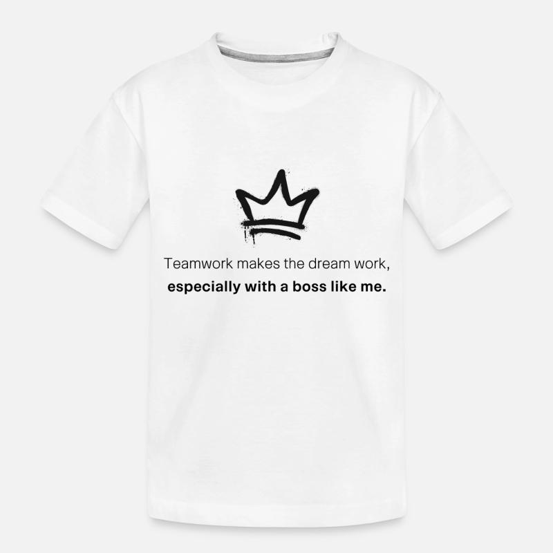 Teamwork makes the dream work especially... - Kinder Premium Bio T-Shirt - Weiß