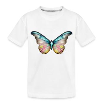 Schmetterling Tier Insekt Falter - Kinder Premium Bio T-Shirt - Weiß - Vorne