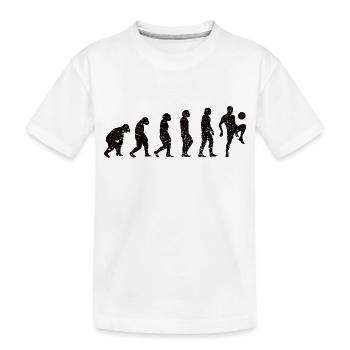Fußballspieler Fußballmannschaft Fußballdesign - Kinder Premium Bio T-Shirt - Weiß - Vorne