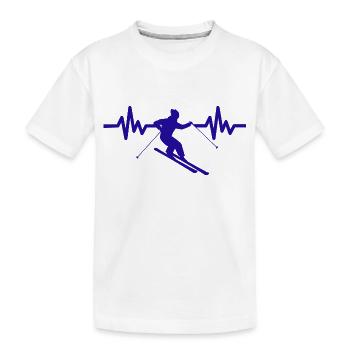 Heartbeat Ski Ski freestyle - T-shirt bio Premium Enfant - blanc - Devant