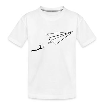 Paper airplane - Kids' Premium Organic T-Shirt - white - Front