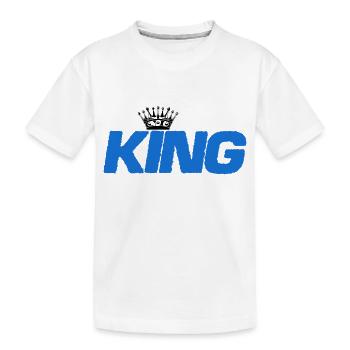 King - Kids' Premium Organic T-Shirt - white - Front