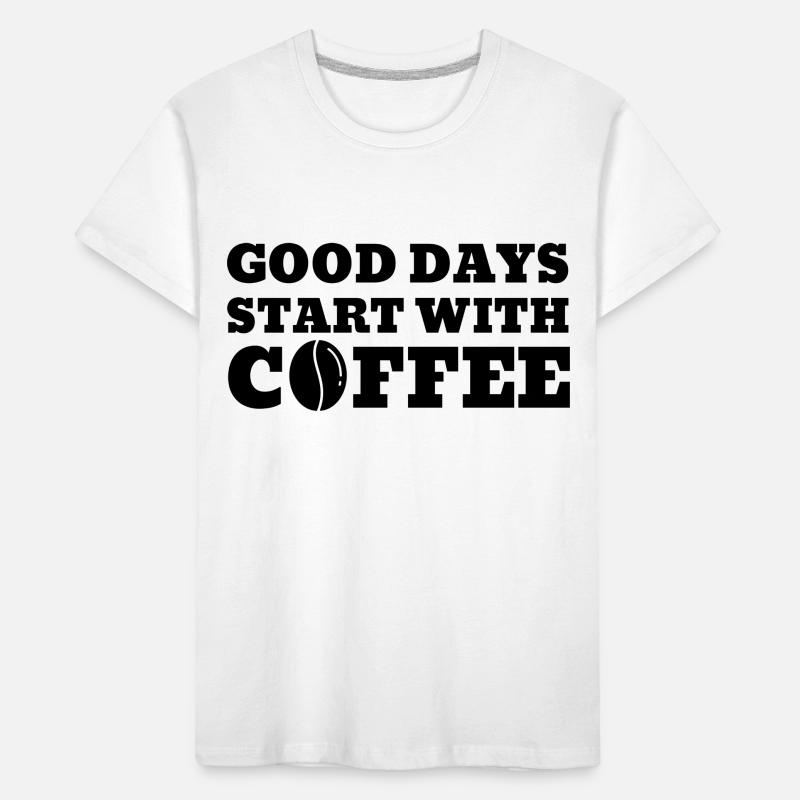 Coffee Coffee Cup Caffeine Gift Coffee Bean Kids' Premium Organic T-Shirt