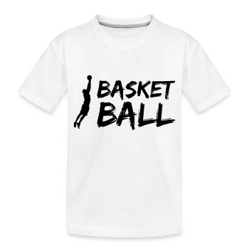 Basketball Silhouette - Kids' Premium Organic T-Shirt - white - Front