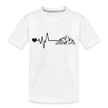 Battement de cœur des montagnes - T-shirt bio Premium Enfant - blanc - Devant