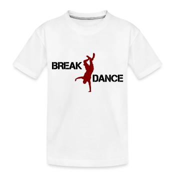 break dance - Kinder Premium Bio T-Shirt - Weiß - Vorne