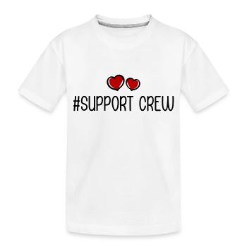 Support Crew Herz Liebe - Kinder Premium Bio T-Shirt - Weiß - Vorne