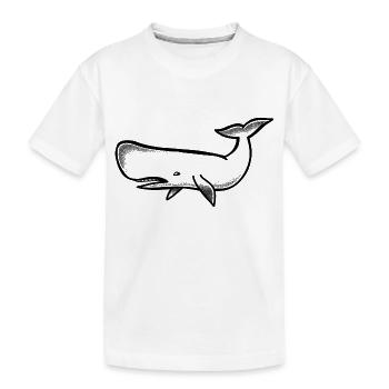 Style de tatouage grande baleine bleue - T-shirt bio Premium Enfant - blanc - Devant