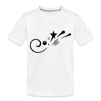 Flourishes Shooting Star - Kids' Premium Organic T-Shirt - white - Front