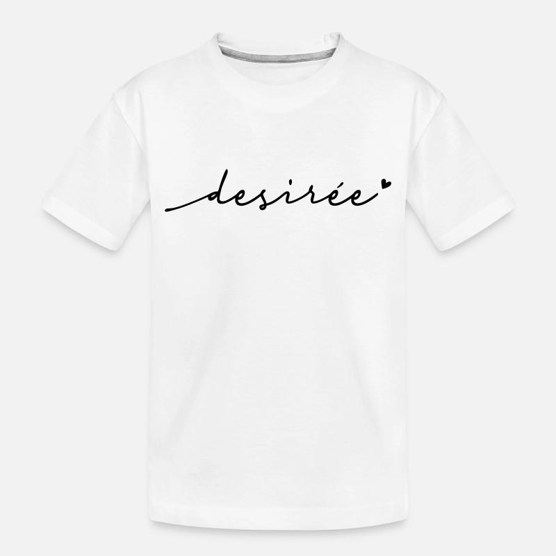 Nom cursif Desirée - T-shirt bio Premium Enfant - blanc