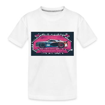 Vie nocturne Voiture de course Bleu - T-shirt bio Premium Enfant - blanc - Devant