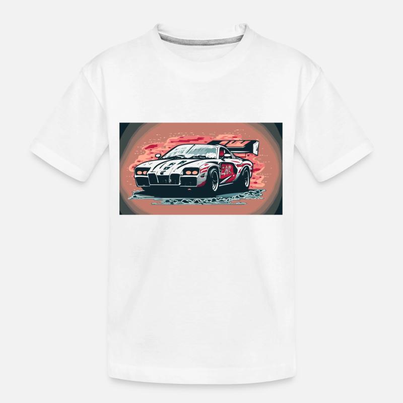 Voiture de course blanche (Collection de voitures de course) - T-shirt bio Premium Enfant - blanc