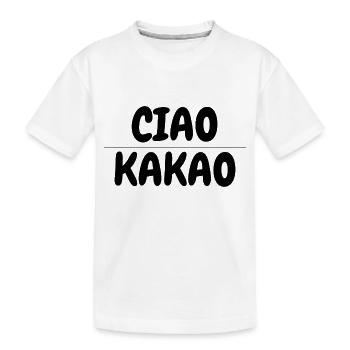 Ciao Kakao - Kinder Premium Bio T-Shirt - Weiß - Vorne