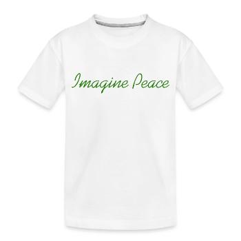 Imaginez la paix - T-shirt bio Premium Enfant - blanc - Devant