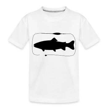 Trout Sbirolino assembly with paste - Kids' Premium Organic T-Shirt - white - Front