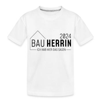 Builder - I'm in charge here - Kids' Premium Organic T-Shirt - white - Front