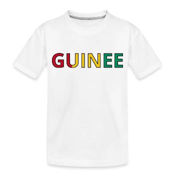 Drapeau Guinée - T-shirt bio Premium Enfant - blanc - Devant