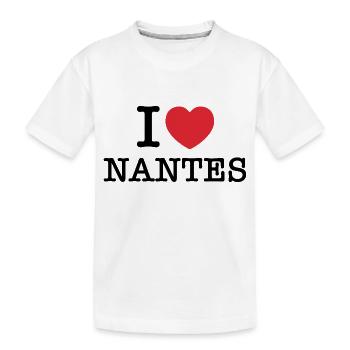 Ich liebe Nantes | Nantes | I Herz Nantes | Frankreich - Kinder Premium Bio T-Shirt - Weiß - Vorne