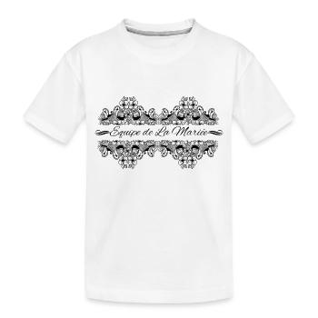 Équipe de la Mariée dentelle - T-shirt bio Premium Enfant - blanc - Devant