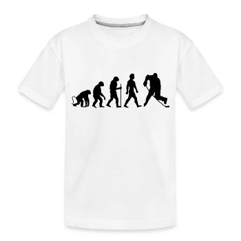 hockey evolution - Kinder Premium Bio T-Shirt - Weiß - Vorne