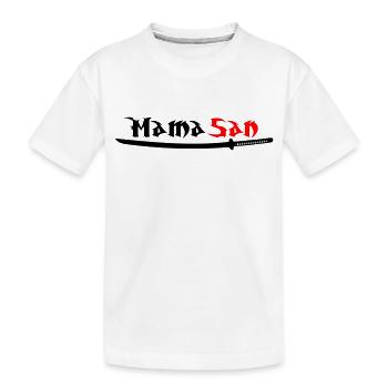 Mama San - Kinder Premium Bio T-Shirt - Weiß - Vorne