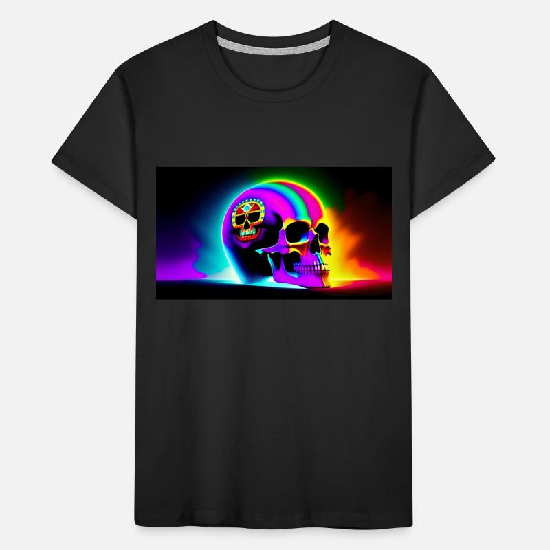 Psy Schädel Kinder Premium Bio T-Shirt