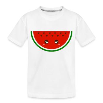 pastèque kawaii - T-shirt bio Premium Enfant - blanc - Devant
