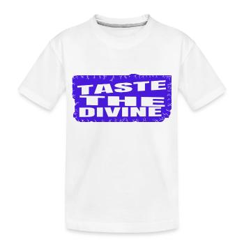 Savourer les saveurs Citations de bonheur culinaire Anniversaire - T-shirt bio Premium Enfant - blanc - Devant