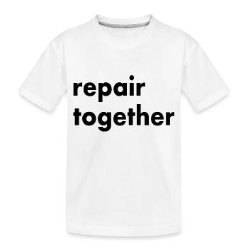 Repair together - Kids' Premium Organic T-Shirt - white - Front