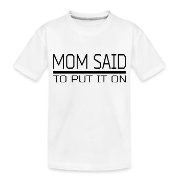 Mom's Warmth Chronicles: Apparel Edition - Kids' Premium Organic T-Shirt - white - Front