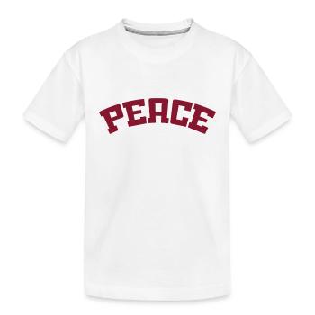 Slogan Paix et Amour - Frieden - T-shirt bio Premium Enfant - blanc - Devant